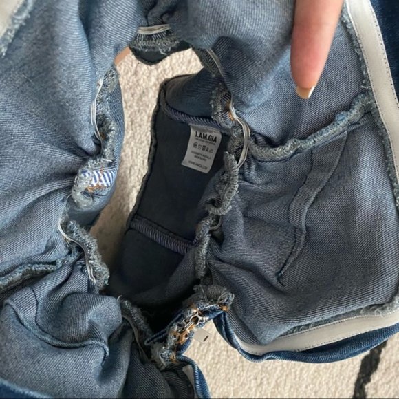 I AM GIA Blue Denim Corset Savannah Strapless Top - Picture 8 of 10